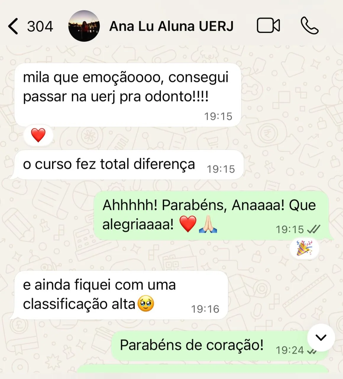 Ana Lu — Aprovada em Odontologia UERJ